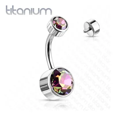 MARRE Piercing do pupíku - TITAN (vitrail medium)