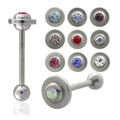 S4U Šperky4U Piercing do jazyka (světle fialová) - PJ01190-TZ