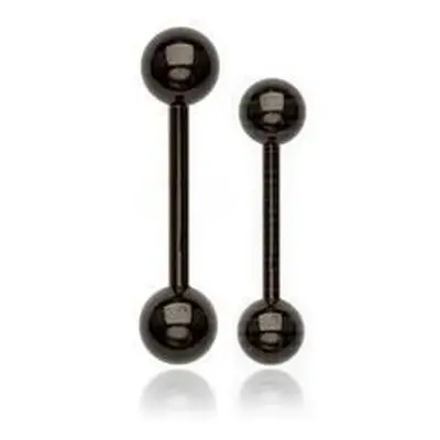 MARRE Černý piercing - činka (1,2 x 8 mm, 3 mm kuličky) - PJ01055-12083