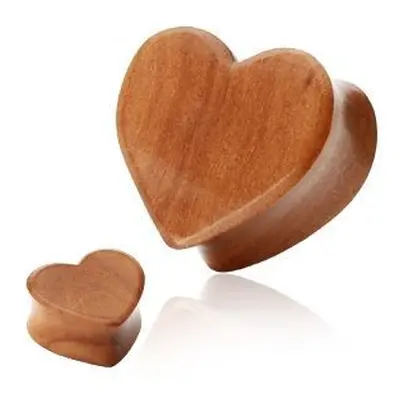 MARRE Cherry Wood plug - srdce (19 mm)