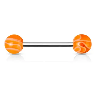 MARRE Piercing do jazyka akrylát (oranžová) - PJ01096-O