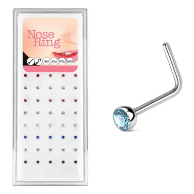 S4U Šperky4U Sada 40ti piercingů do nosu, 2,5mm zirkon, tl. 0,8 mm - N0000-32