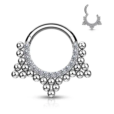 MARRE Ocelový piercing do nosu - septum - NS0035-ST