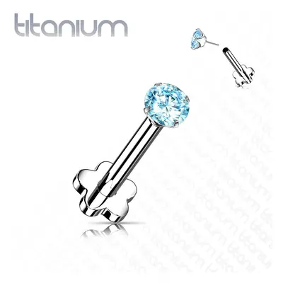 MARRE PUSH IN piercing do brady / ucha TITAN 1,2 x 8 mm (tyrkysová) - TIT1170-Q