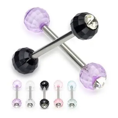 S4U Šperky4U Piercing do jazyka (tyrkysová) - PJ01166-Q