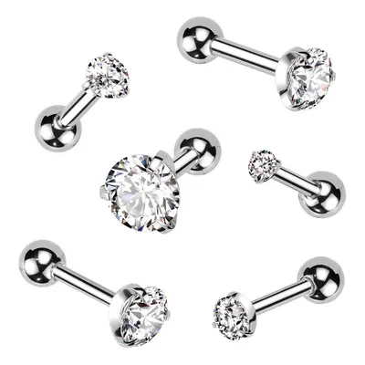 MARRE Cartilage piercing do ucha, čirý zirkon 3 mm