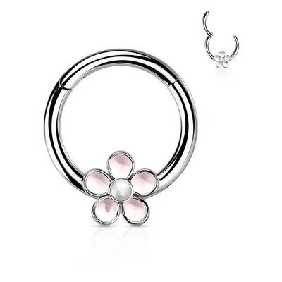 MARRE Segment kruh s kytičkou septum piercing 1,2 x 8 mm - NS0058-ST