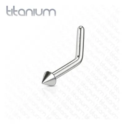 MARRE Zahnutý piercing do nosu špička - TITAN - TIT1026-03