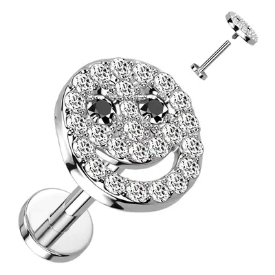 S4U Šperky4U Piercing do brady smajlík (1,2 x 8 mm) - LB1117ST-1208