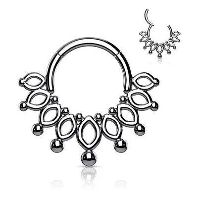 MARRE Ocelový piercing do nosu - septum - NS0034-ST