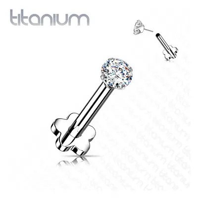 MARRE PUSH IN piercing do brady / ucha TITAN 1,2 x 8 mm (čirá) - TIT1170-C