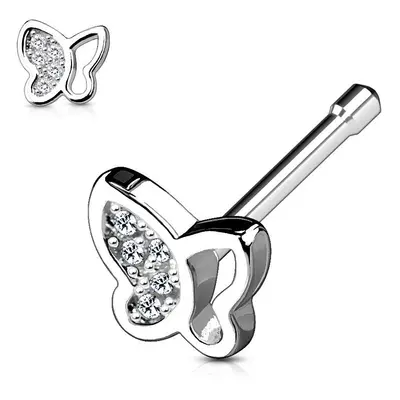 S4U Šperky4U Piercing do nosu - motýlek - N0049-ST