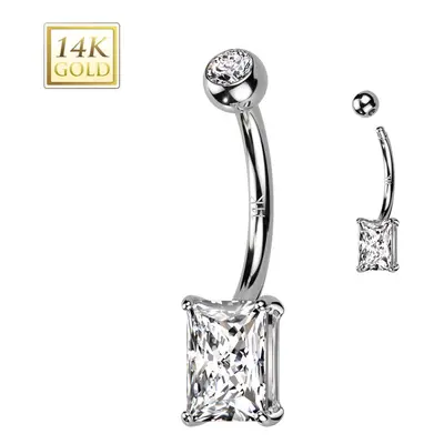 S4U Šperky4U Zlatý piercing do pupíku Au 585/1000 - ZL01253-WG