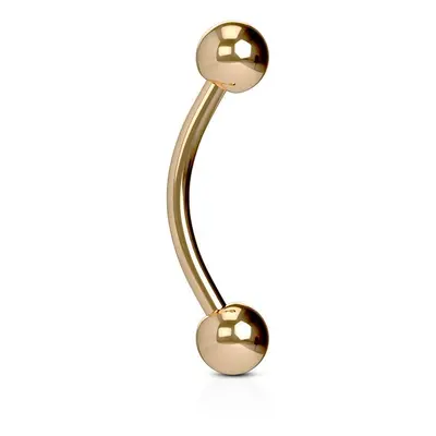 S4U Šperky4U Piercing do obočí, barva růžové zlato (1,2 x 8 mm) - OB01046RD-1208