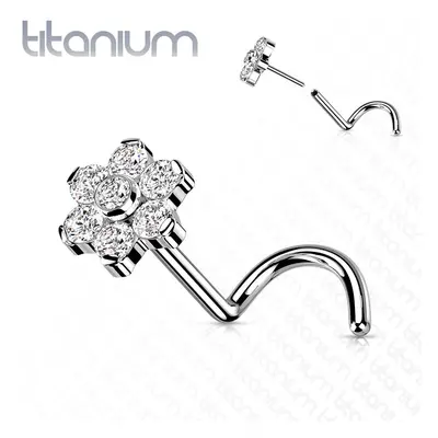 S4U Šperky4U PUSH IN piercing do nosu TITAN, 0,8 x 6 mm - TIT1179