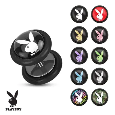 S4U Šperky4U Falešný piercing do ucha Playboy (bílý zajíček/camouflage) - FP01032-060