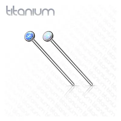 S4U Šperky4U Variabilní piercing do nosu TITAN, opál 2 mm (bílá) - TIT1060-OP17