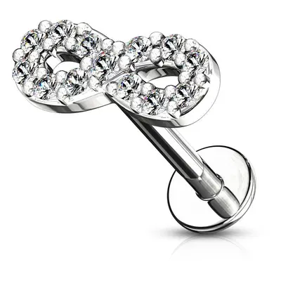 S4U Šperky4U Piercing do brady - ležatá osmička 1,2 x 6 mm - LB1083-1206-C