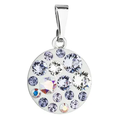 Evolution Group Přívěsek bižuterie se Swarovski krystaly fialový kulatý 54023.3 violet