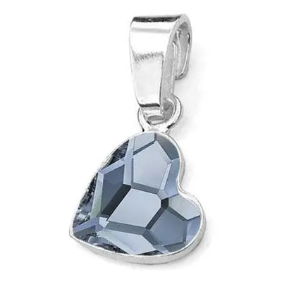 NUBIS Stříbrný přívěsek se srdcem Crystals from Swarovski Denim Blue - NB-0205-DB