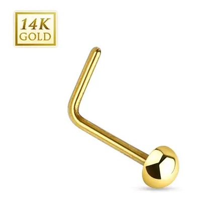 MARRE Zlatý piercing do nosu půlkulička, Au 585/1000 - ZL01034-YG