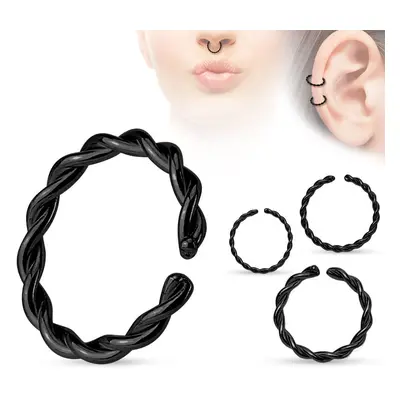 S4U Šperky4U Piercing do nosu - kruh černý (1,0 x 10 mm) - N0008-1010