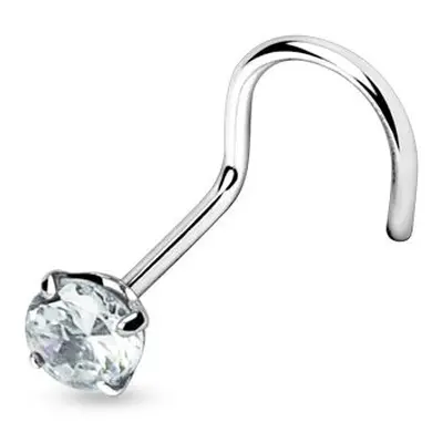 MARRE Stříbrný piercing do nosu - zirkon 3mm (čirá) - N01070-C