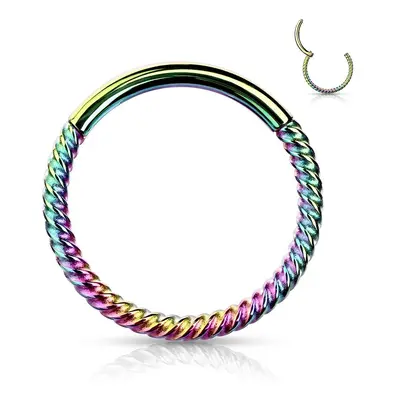 S4U Šperky4U Piercing segment kruh vroubkovaný, 1,0 x 8 mm - K1042W-1008