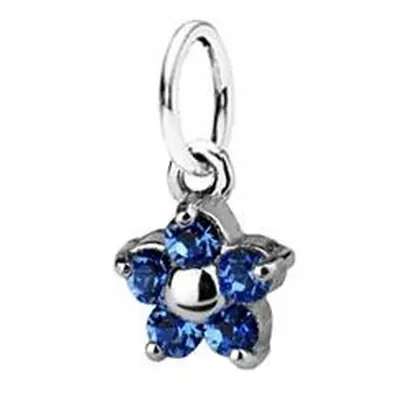 S4U Šperky4U Dětský přívěsek kytička, Crystals from SWAROVSKI Light Sapphire - CS3500-LSF