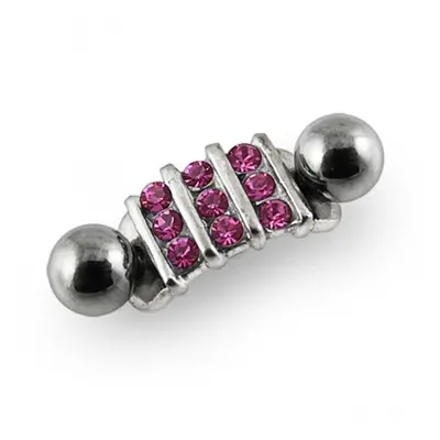 S4U Šperky4U Stříbrný piercing do pupíku se štítem - BP01165-P