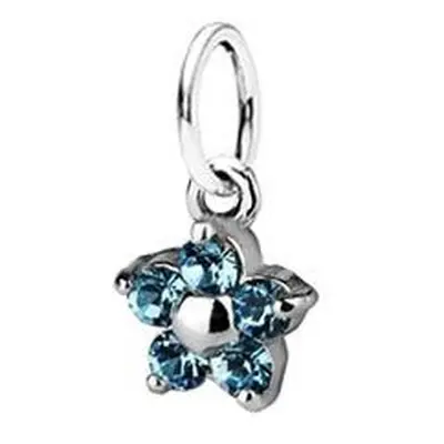 S4U Šperky4U Dětský přívěsek kytička, Crystals from SWAROVSKI, barva: Aquamarine - CS3500-Q