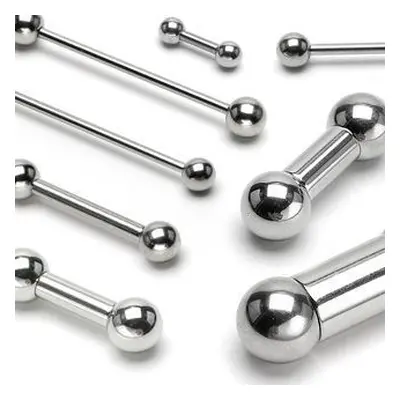 MARRE Piercing do jazyka - činka (2,4 x 19 mm, 5 mm kuličky)