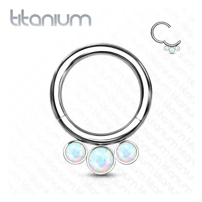 MARRE Piercing segment kruh TITAN, 1,2 x 8 mm bílý