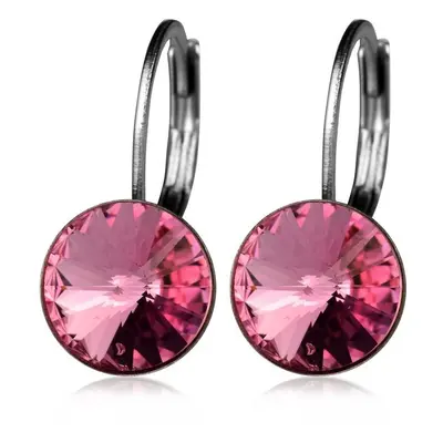 S4U Šperky4U Ocelové náušnice - Pink, 8 mm - NBSS08-PK