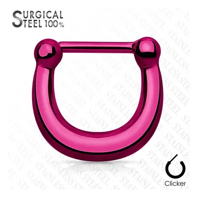 S4U Šperky4U Ocelový piercing do nosu - septum fialový - NS0022