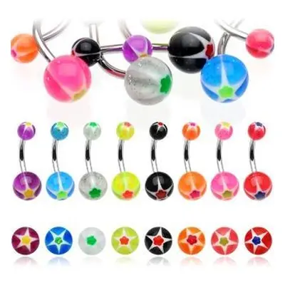 S4U Šperky4U Piercing do pupíku - banánek (zelená) - BA01007-G