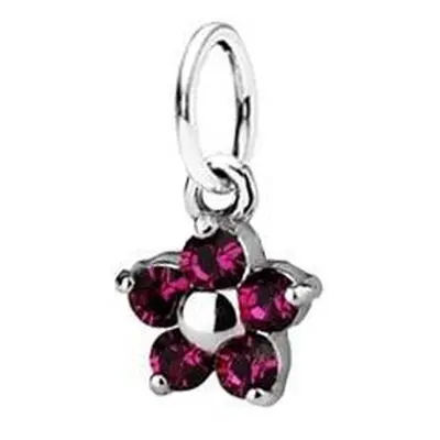 S4U Šperky4U Dětský přívěsek kytička, Crystals from SWAROVSKI, barva: Fuchsia - CS3500-F