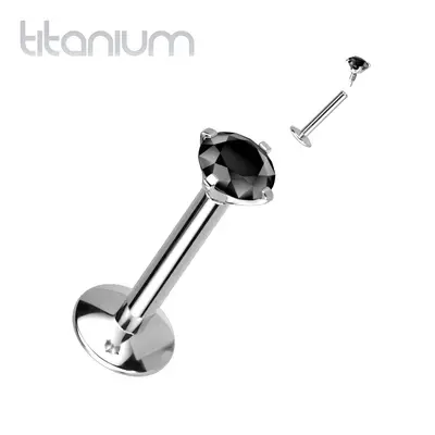 S4U Šperky4U Piercing do brady titan (černá) - TIT1218-K