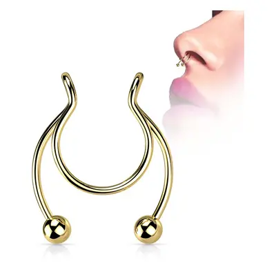 MARRE Falešný piercing do nosu - septum (zlatá) - ST0017-GD