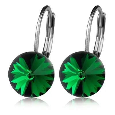 S4U Šperky4U Ocelové náušnice - Olivine, 8 mm - NBSS08-OV