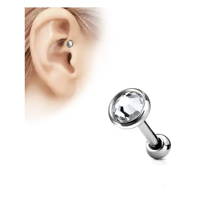 MARRE Cartilage piercing do ucha, čirý kámen 4 mm - CP1013-04-C