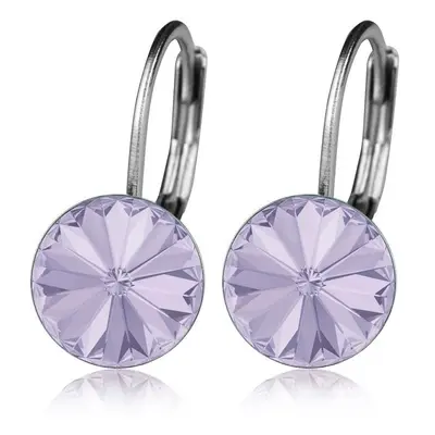 NUBIS Ocelové náušnice s krystaly Swarovski, VIOLET - NBS08-VI