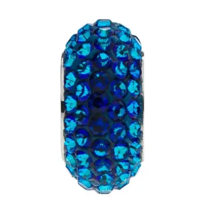 S4U Šperky4U Navlékací přívěsek korálek s krystaly Swarovski, BERMUDA BLUE - LV0002-BB