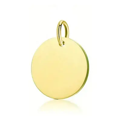 S4U Šperky4U Ocelový přívěsek kolečko, Yellow gold, 15 mm - DR1336-15