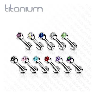 S4U Šperky4U Piercing do brady TITAN, vnitřní závit, 1,2 x 8 mm, kulička 3 mm (růžová) - TIT1010