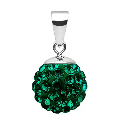 NUBIS Stříbrný přívěsek s krystaly Crystals from Swarovski Emerald - NBS002-EM