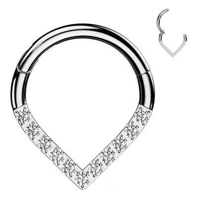 MARRE Segment kruh se zirkony septum / helix / cartilage / tragus piercing (1,2 x 10 mm) - NS006