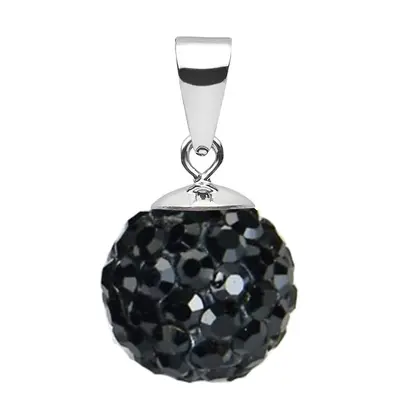 NUBIS Stříbrný přívěsek s krystaly Crystals from Swarovski Black Jet - NBS002-BJ