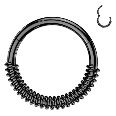 MARRE Černý segment kruh - helix / cartilage / tragus piercing - NS0067K