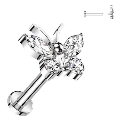 S4U Šperky4U Piercing do brady - labreta TITAN - TIT1326-C